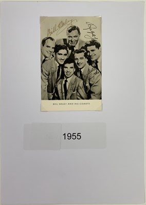 Lot 408 - BILL HALEY SIGNED POSTCARD.