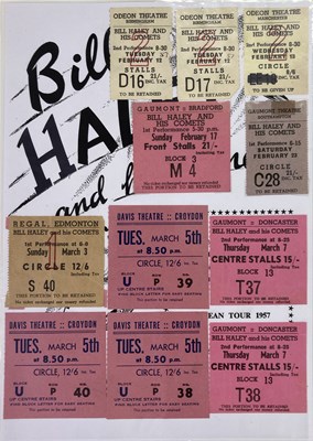 Lot 409 - BILL HALEY - AUTOGRAPHS AND TICKET COLLECTION.