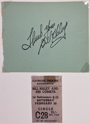 Lot 409 - BILL HALEY - AUTOGRAPHS AND TICKET COLLECTION.