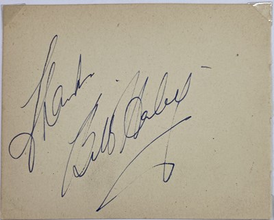 Lot 409 - BILL HALEY - AUTOGRAPHS AND TICKET COLLECTION.