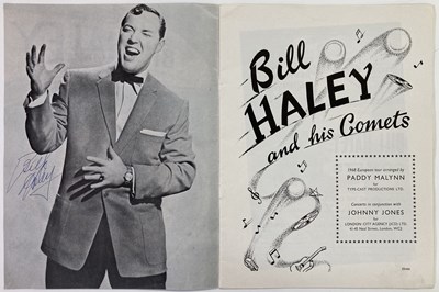 Lot 419 - BILL HALEY - A PAIR OF SIGNED ORIGINAL CONCERT PROGRAMMES.