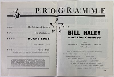 Lot 419 - BILL HALEY - A PAIR OF SIGNED ORIGINAL CONCERT PROGRAMMES.