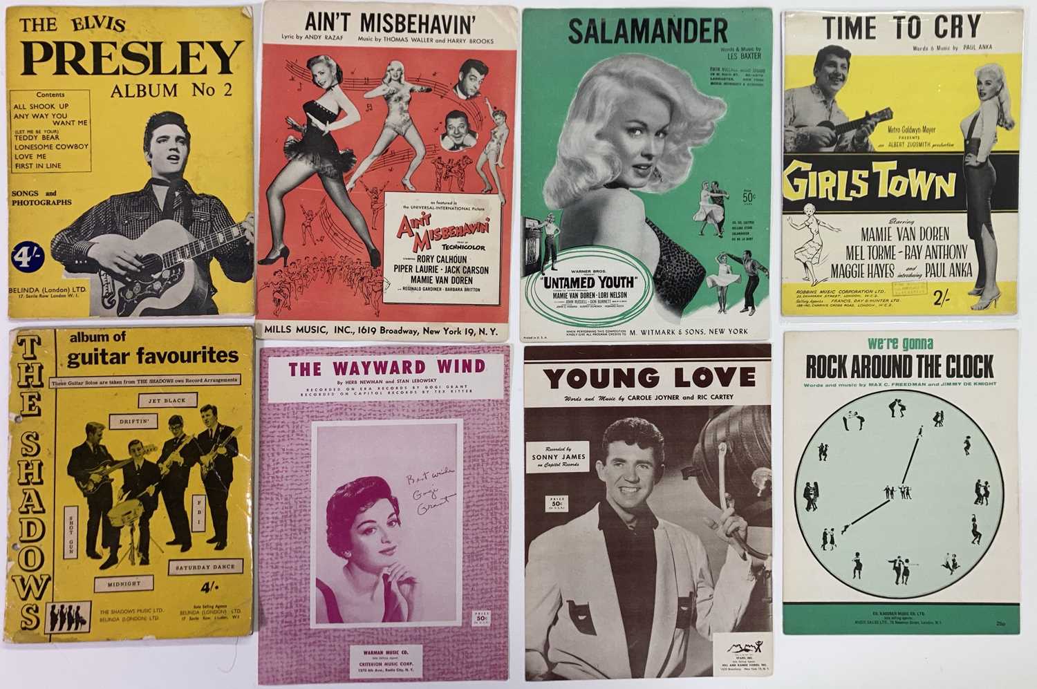 Lot 427 - ROCK AND ROLL SONGBOOKS AND SHEET MUSIC.