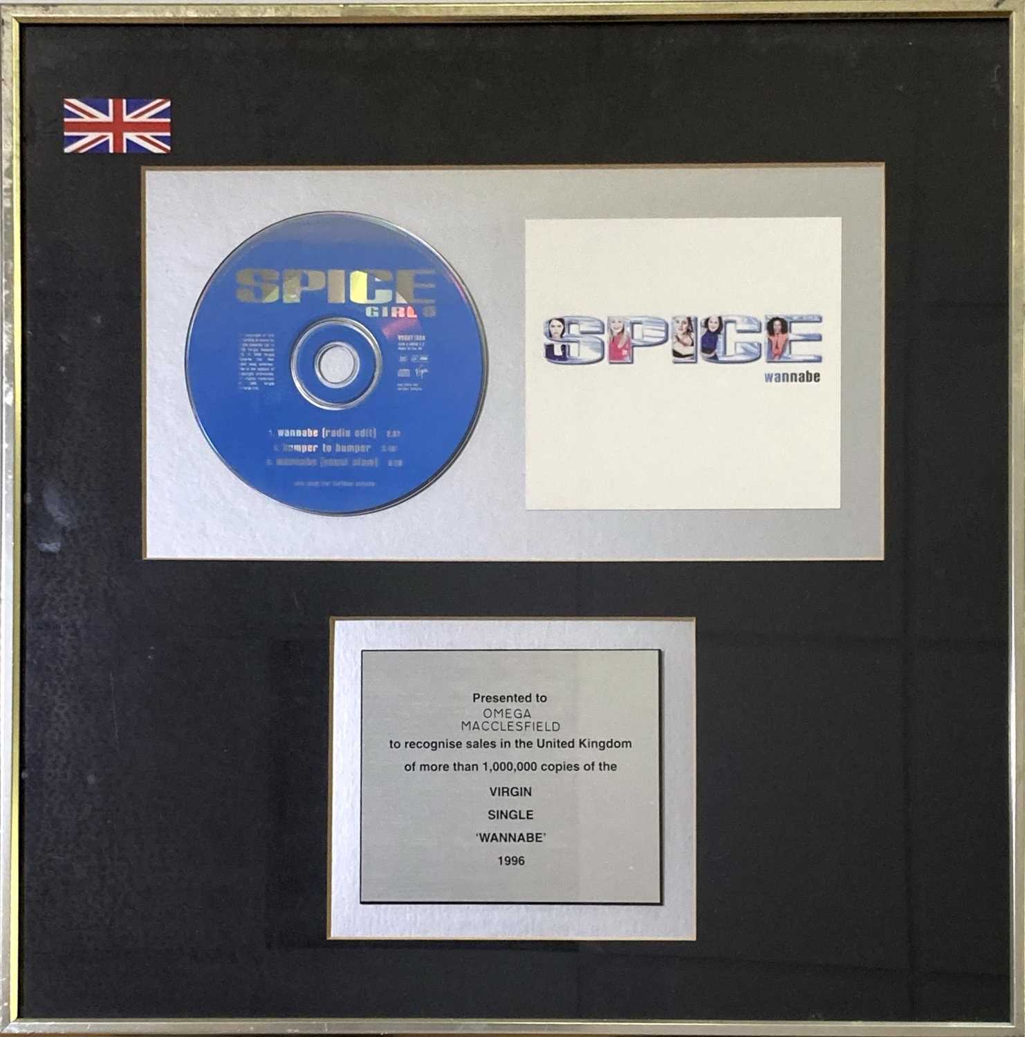 Lot 352 - THE SPICE GIRLS - CD AWARD.