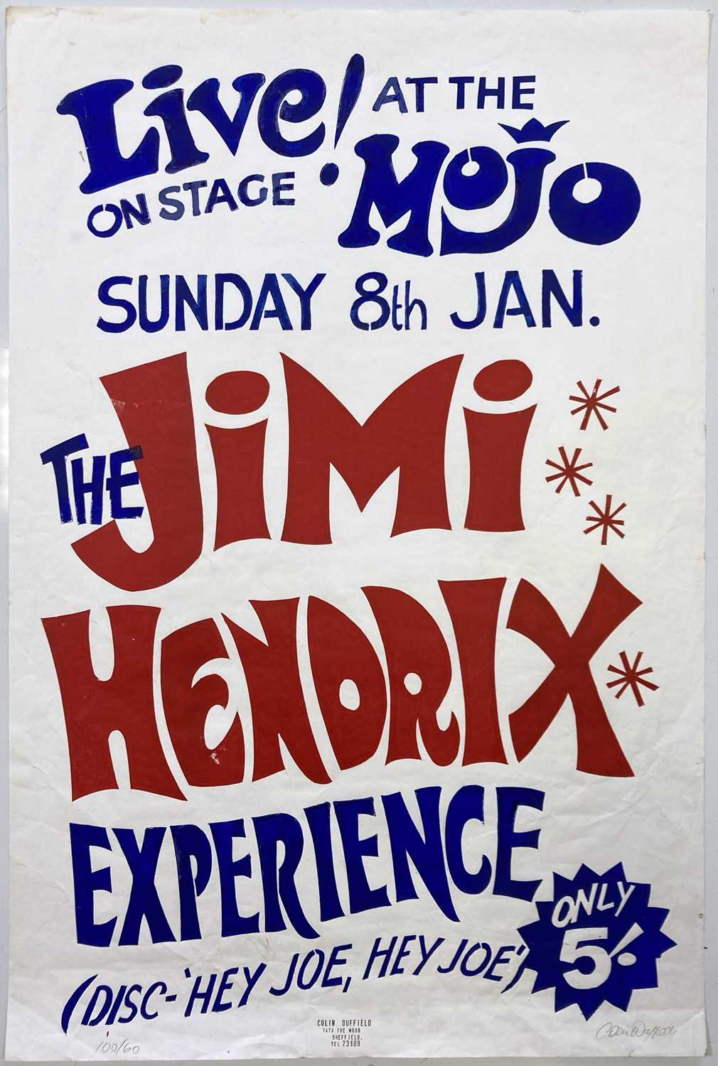 Lot 229 - JIM HENDRIX - LIMITED EDITION COLIN DUFFIELD REPRINT.