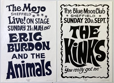 Lot 234 - THE KINKS / ERIC BURDON - COLIN DUFFIELD LIMITED EDITION REPRINT POSTERS.