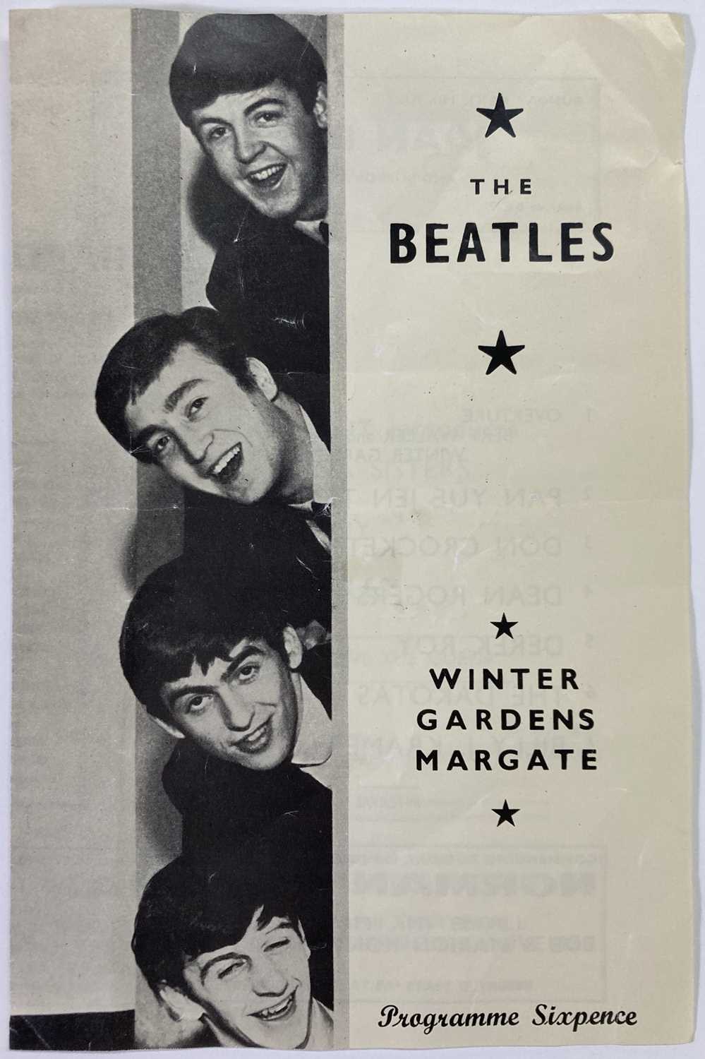 Lot 532 - THE BEATLES - ORIGINAL MARGATE WINTER GARDENS CONCERT PROGRAMME 1963.