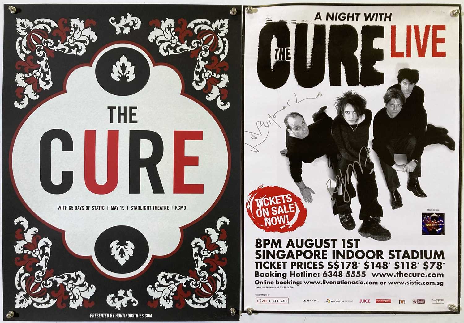 Lot 489 - THE CURE - A SIGNED POSTER / LIMITED EDITION PRINT.