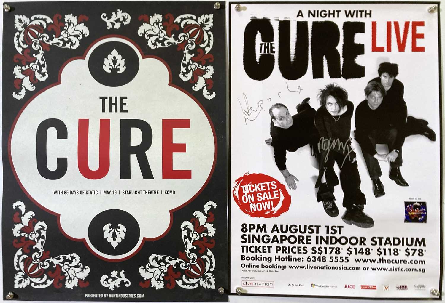 Lot 492 - THE CURE - A SIGNED POSTER / LIMITED EDITION PRINT.