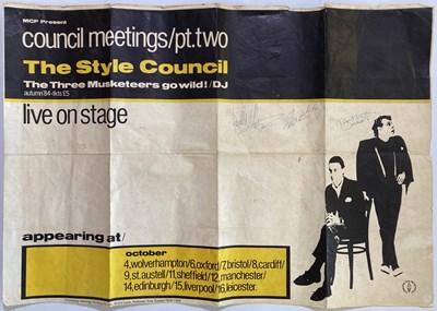 Lot 499 - THE STYLE COUNCIL - A SIGNED POSTER.