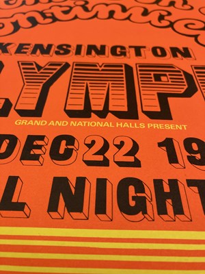Lot 256 - CHRISTMAS ON EARTH AT KENSINGTON OLYMPIA 1967 - JIMI HENDRIX / PINK FLOYD / THE WHO - AN ORIGINAL POSTER.