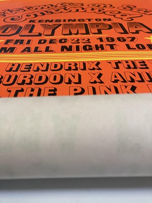 Lot 256 - CHRISTMAS ON EARTH AT KENSINGTON OLYMPIA 1967 - JIMI HENDRIX / PINK FLOYD / THE WHO - AN ORIGINAL POSTER.