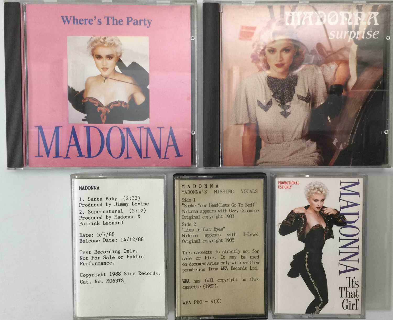 Lot 880 - MADONNA - CASSETTE/ CD RARITIES