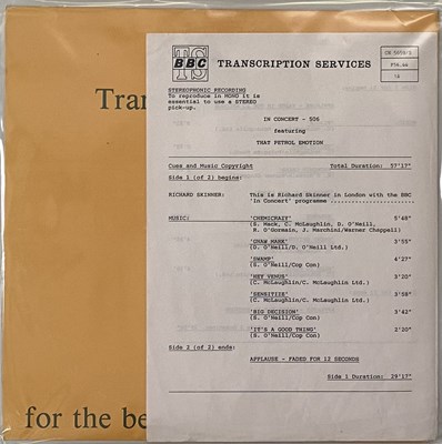 Lot 889 - THAT PETROL EMOTION/ THEN JERICO - BBC TRANSCRIPTION LPs