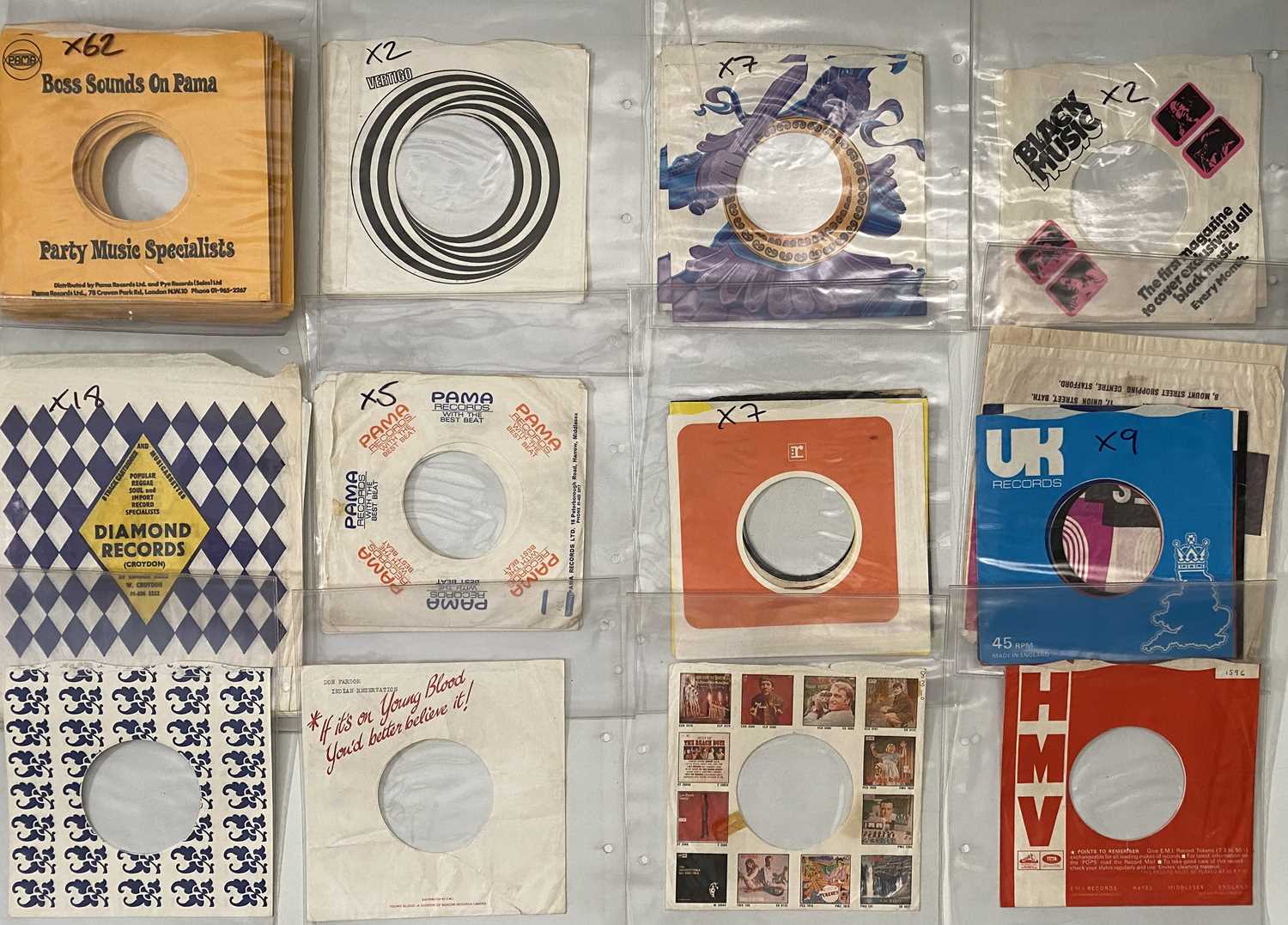 Lot 906 - 7" COMPANY RECORD SLEEVES (PLUS 7"