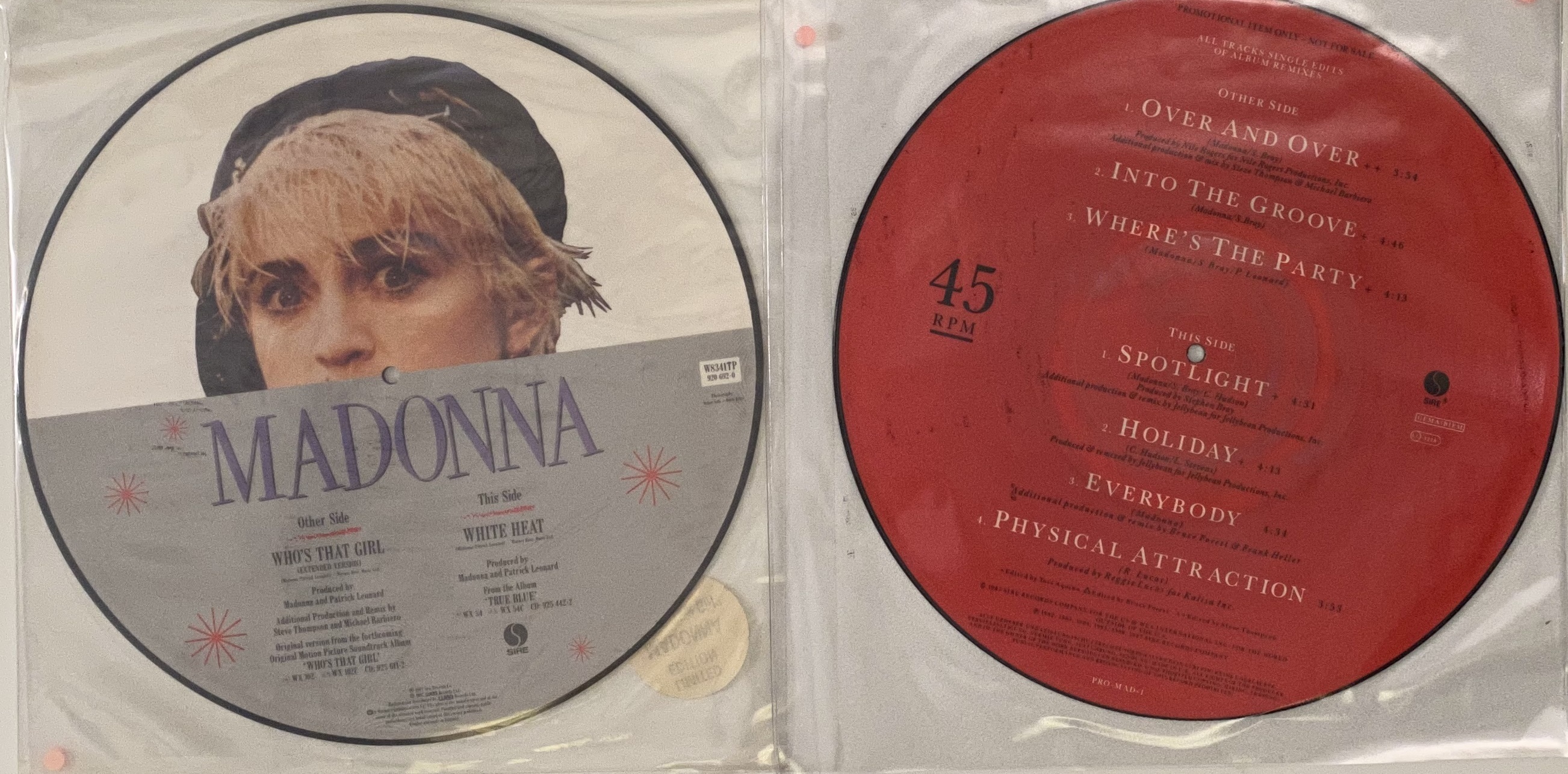 Lot 1081 - MADONNA - OFFICIAL PICTURE DISK RARITIES