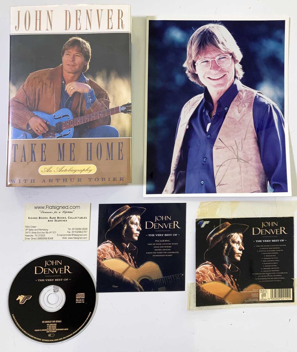 Lot 341 - JOHN DENVER - A SIGNED BOOK.