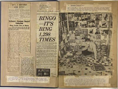Lot 119 - BING CROSBY ARCHIVE - ORIGINAL SCRAPBOOK COMPILED BY 'BING'S BIGGEST FAN' INC SIGNED LETTERS FROM BING