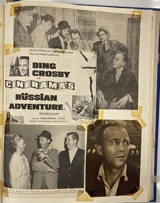 Lot 120 - BING CROSBY ARCHIVE - SCRAPBOOKS AND MORE FROM 'BING'S BIGGEST FAN'