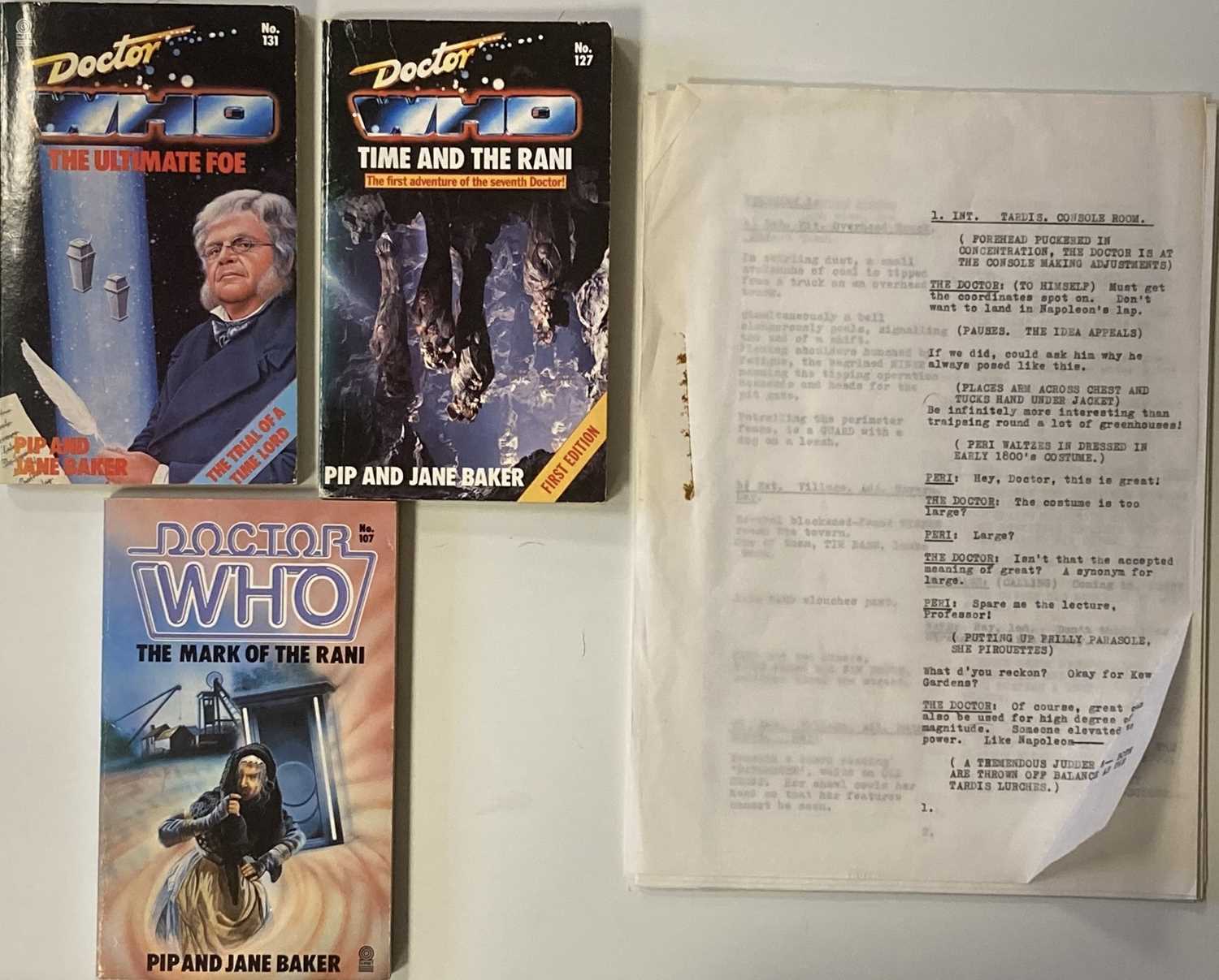 Lot 127 - DOCTOR WHO MARK OF THE RANI PART ONE ORIGINAL SCRIPT