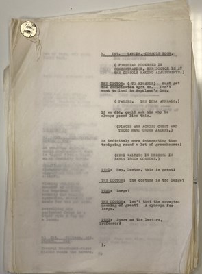 Lot 128 - DOCTOR WHO MARK OF THE RANI PART ONE ORIGINAL SCRIPT