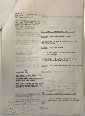 Lot 128 - DOCTOR WHO MARK OF THE RANI PART ONE ORIGINAL SCRIPT