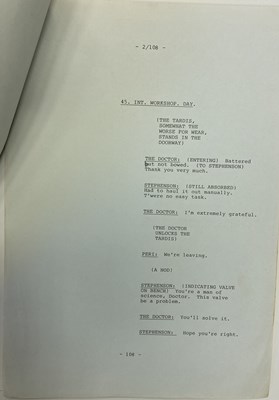 Lot 133 - DOCTOR WHO MARK OF THE RANI PART TWO ORIGINAL SCRIPT