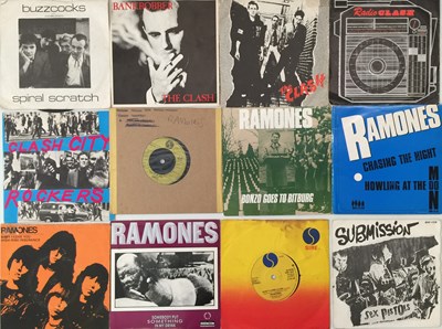 Lot 1218 - RAMONES / THE CLASH / SEX PISTOLS / BUZZCOCKS - 7" & LP COLLECTION