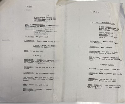 Lot 135 - DOCTOR WHO MARK OF THE RANI PART TWO ORIGINAL SCRIPT