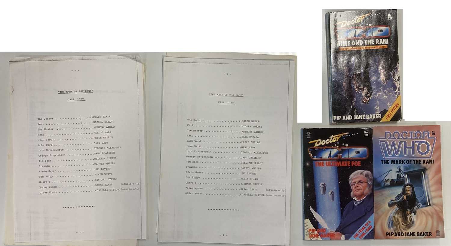 Lot 136 - DOCTOR WHO MARK OF THE RANI PART ONE & TWO SCRIPT PAGES