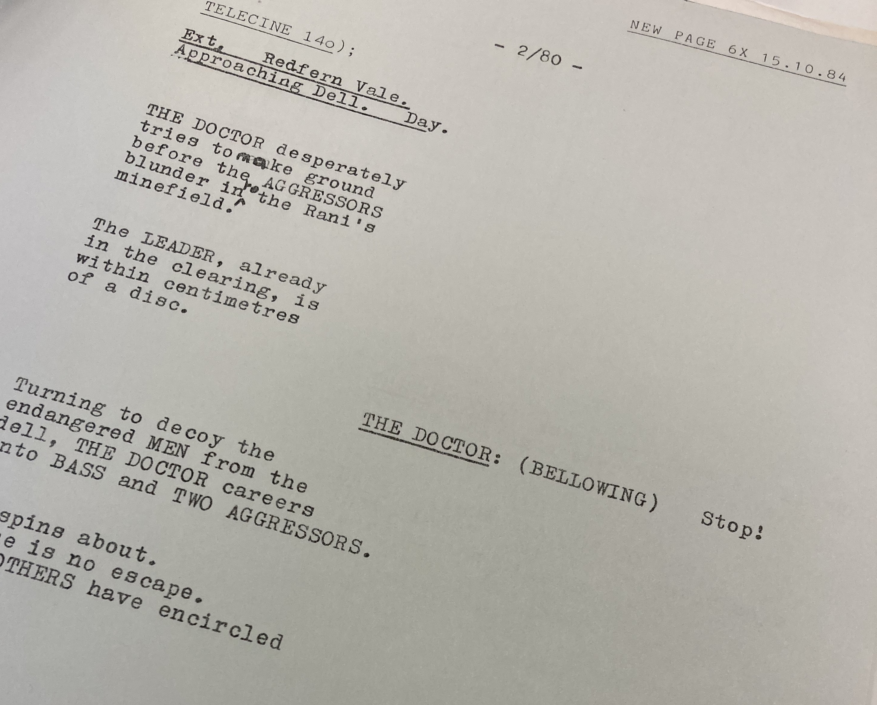 Doctor Who Script Rteadthrough Lot 136 - DOCTOR WHO MARK OF THE RANI PART ONE & TWO
