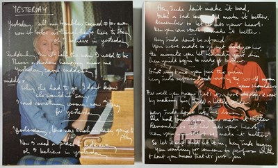 Lot 513 - PAUL MCCARTNEY - THE LYRICS BOOK WITH SIGNATURES BY PAUL MCCARTNEY / MULDOON.