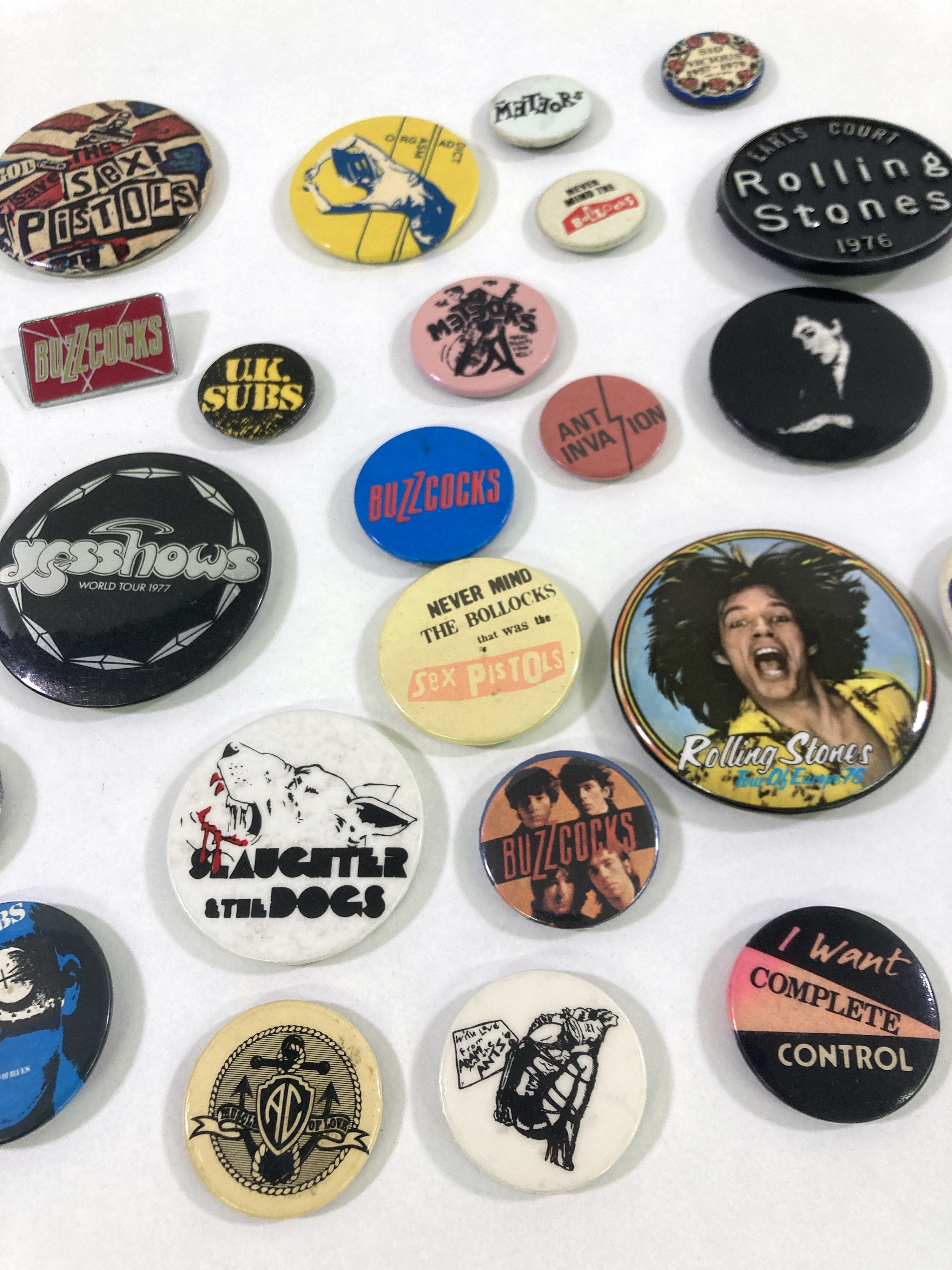 Lot 98 - ORIGINAL BADGE COLLECTION INC 1970S PUNK