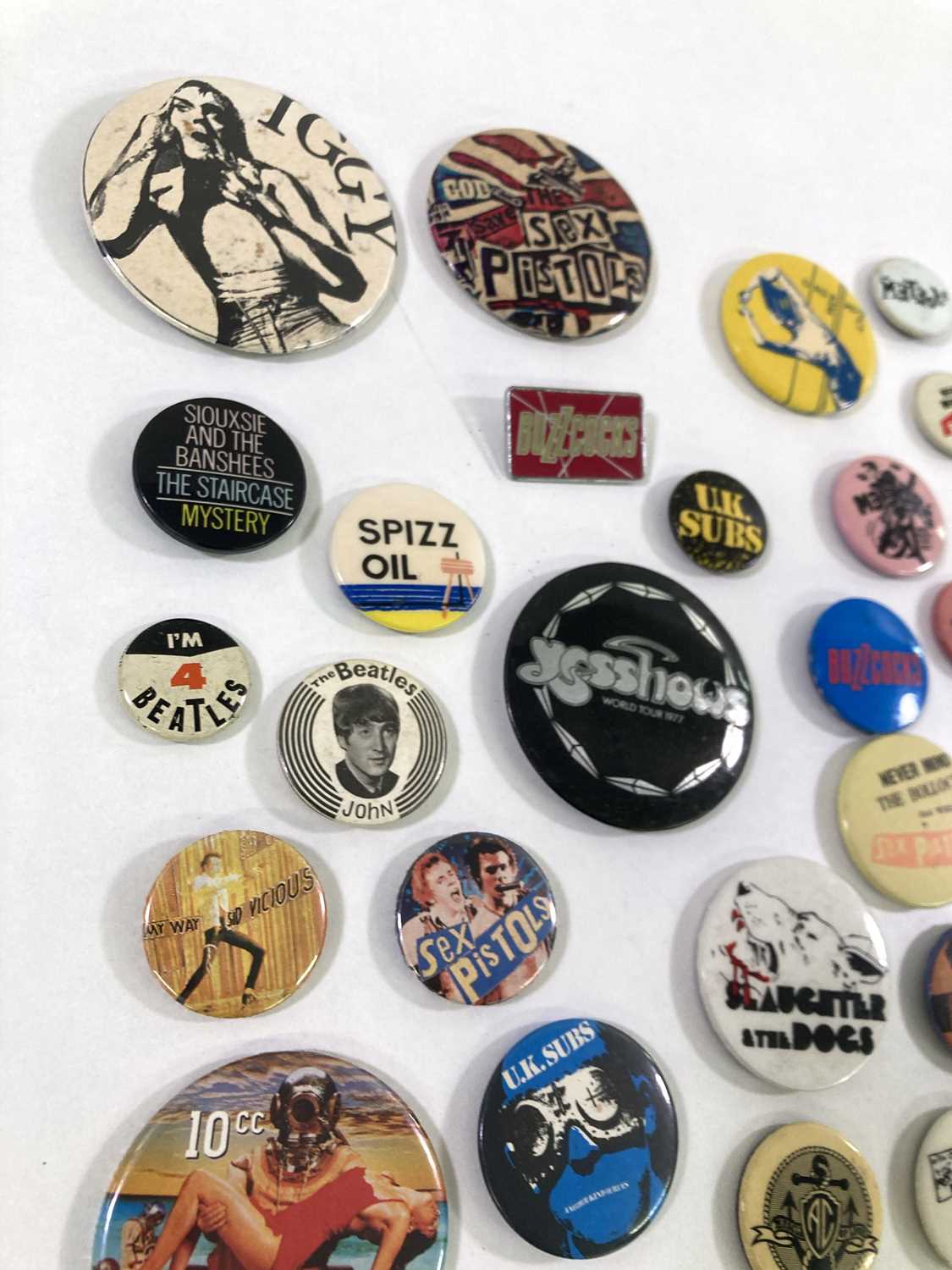 Lot 98 - ORIGINAL BADGE COLLECTION INC 1970S PUNK