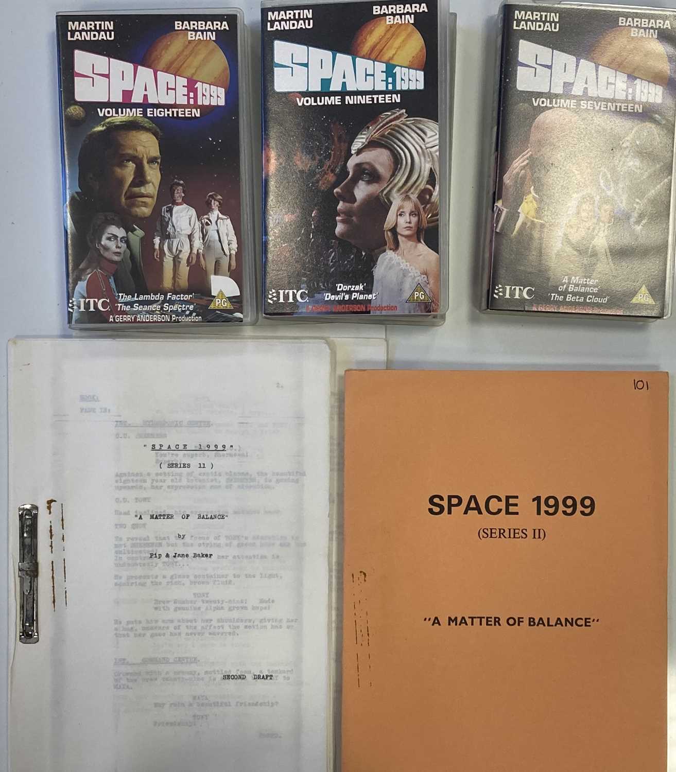 Space Script Lot 142 - SPACE 1999 ''A MATTER OF BALANCE'' SCRIPTS
