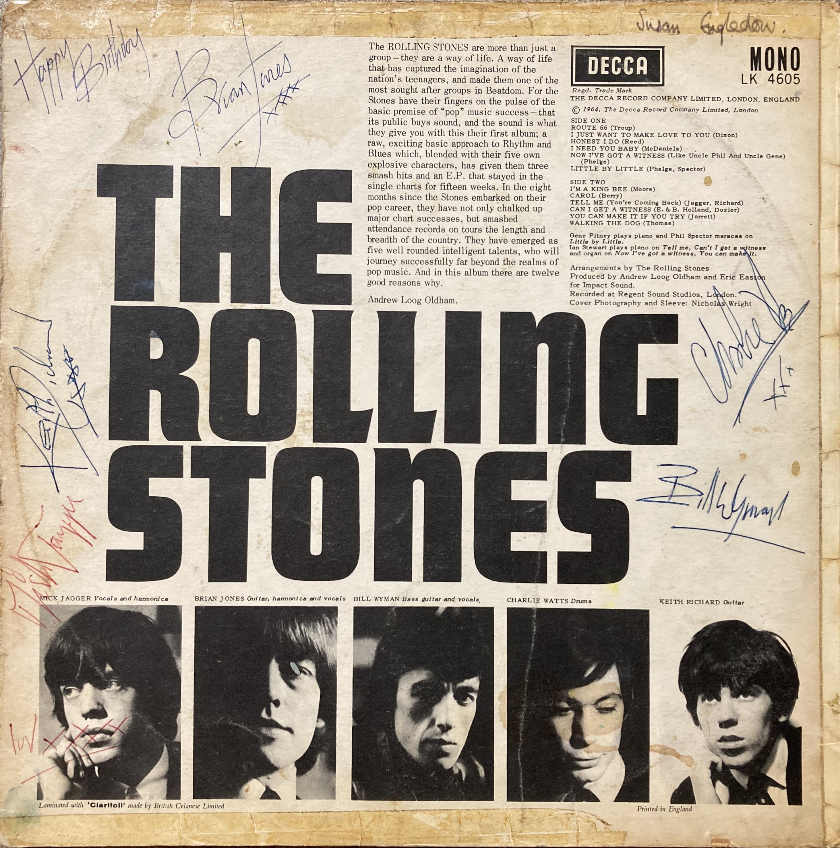 Lot 473 - THE ROLLING STONES - FULLY SIGNED LP.