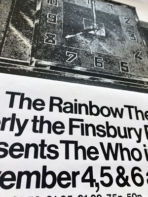 Lot 256 - THE WHO - RAINBOW THEATRE 1971 POSTER.