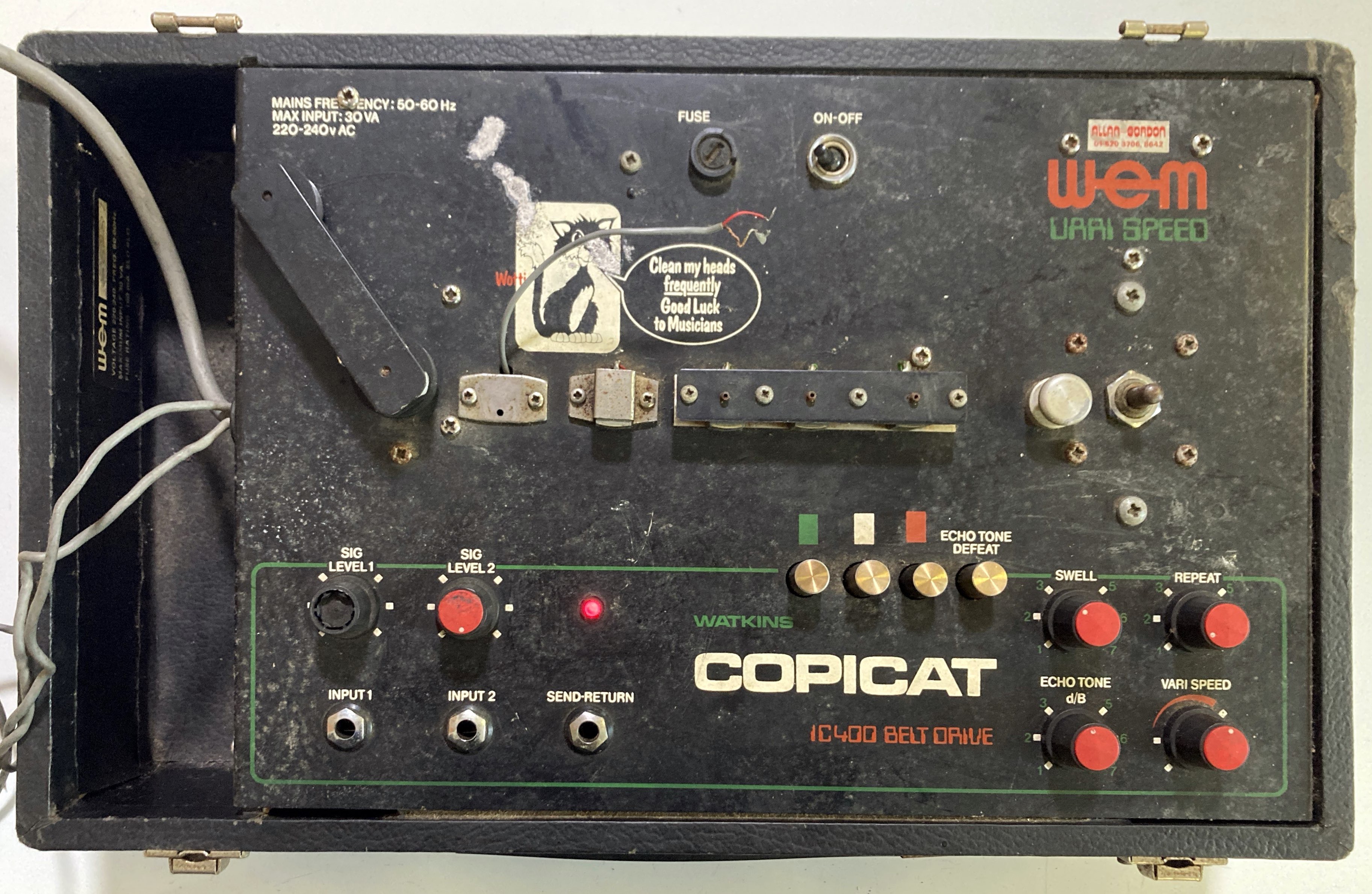 Lot 1 WEM COPICAT IC400 VARISPEED TAPE ECHO DELAY.
