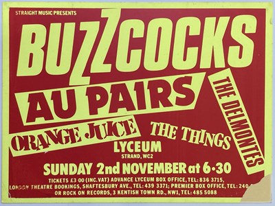 Lot 257A - BUZZCOCKS LONDON LYCEUM 1980 POSTER.