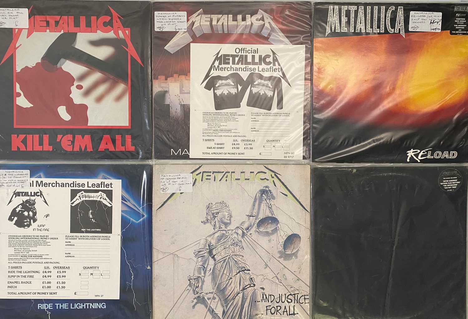 Lot 6 - METALLICA - LPs/ 12" PACK