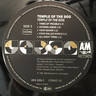 Lot 12 - TEMPLE OF THE DOG - S/T LP (UK/ EU ORIGINAL - A&M 395 350-1)