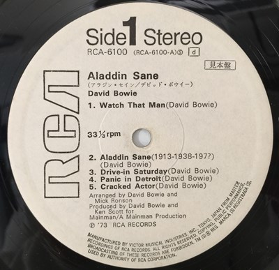 Lot 1 - DAVID BOWIE - ALADDIN SANE LP (JAPANESE PROMO - RCA-6100)