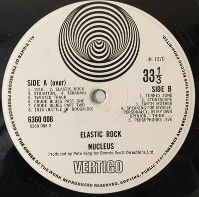 Lot 37 - NUCLEUS - ELASTIC ROCK LP (UK VERTIGO SWIRL - 6360 008)