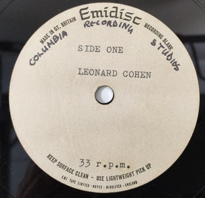 Lot 46 - LEONARD COHEN - SONGS OF LOVE AND HATE LP + SINGLE-SIDED ACETATE