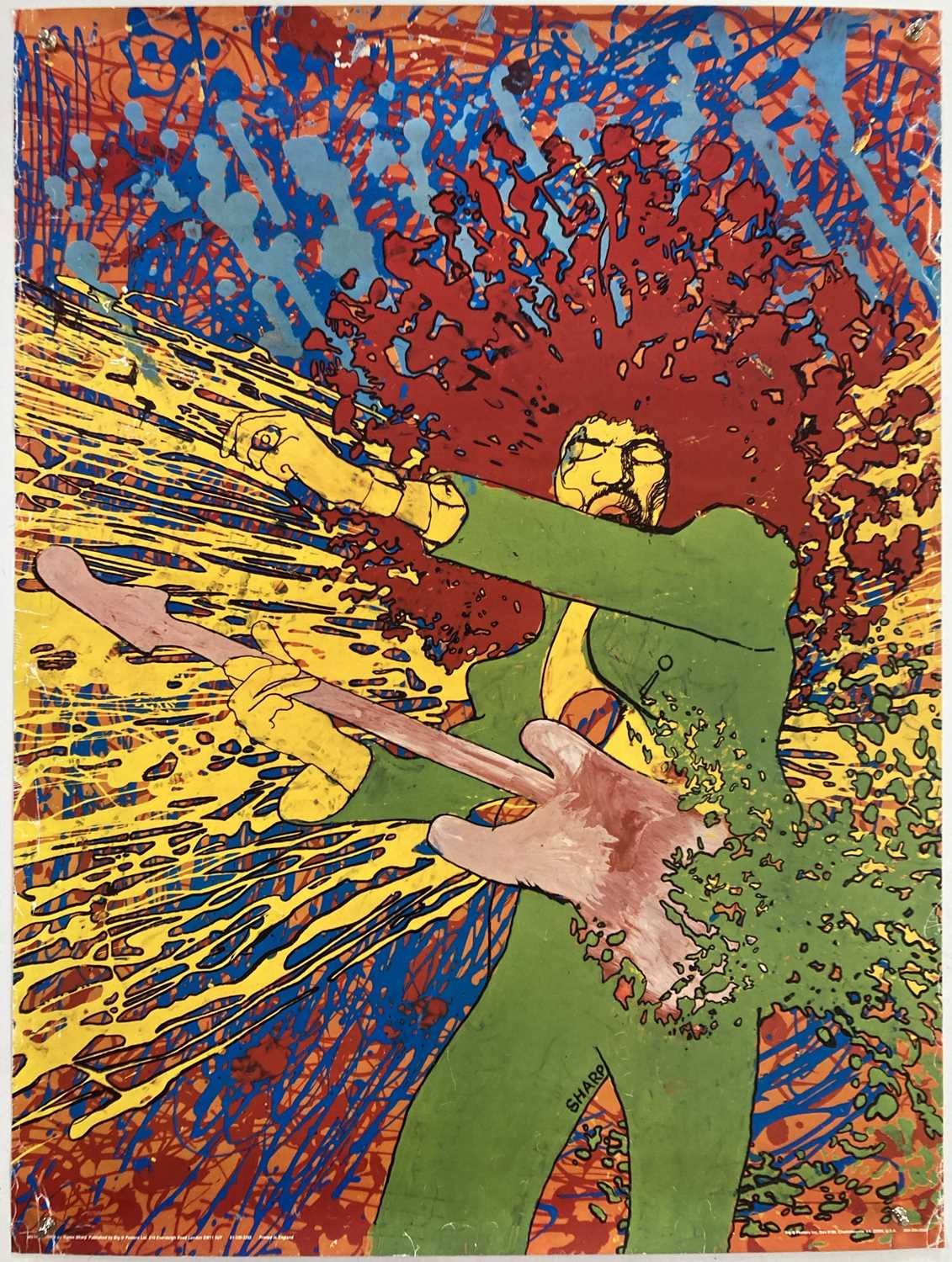 Lot 149 - MARTIN SHARP - JIMI HENDRIX EXPLODING BIG O.