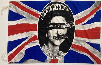 Lot 416 - THE SEX PISTOLS - ORIGINAL GOD SAVE THE QUEEN FLAG.