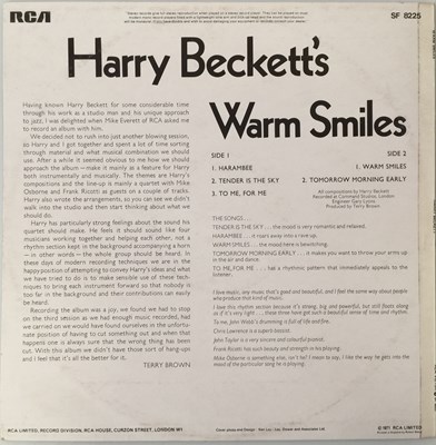Lot 60 - HARRY BECKETT - HARRY BECKETT'S WARM SMILES LP (CONTEMPORARY JAZZ - UK RCA SF 8225)