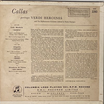 Lot 77 - CLASSICAL LPs - CALLAS COLLECTION