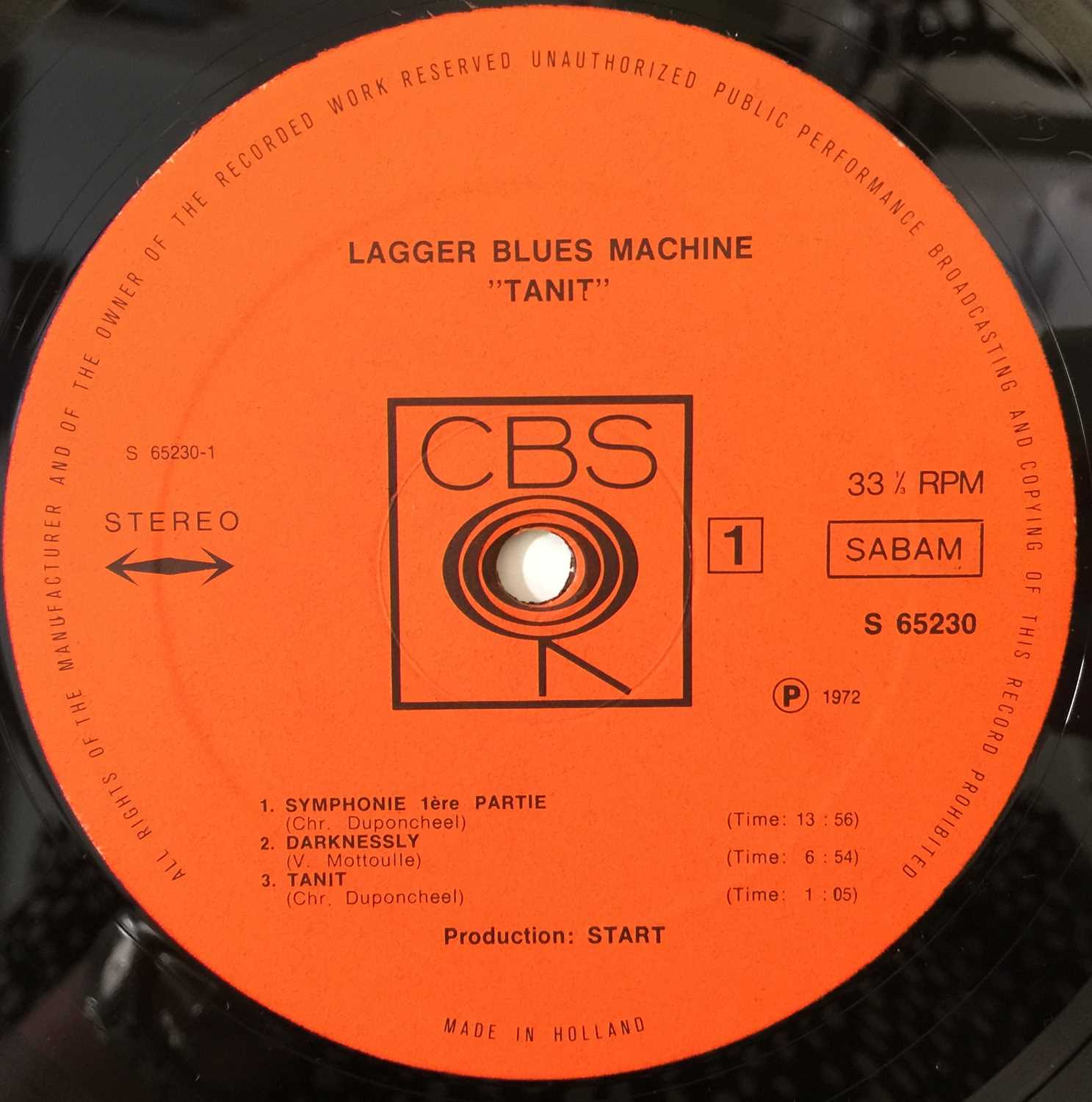 Lot 65 - LAGGER BLUES MACHINE - S/T LP (DUTCH PSYCH