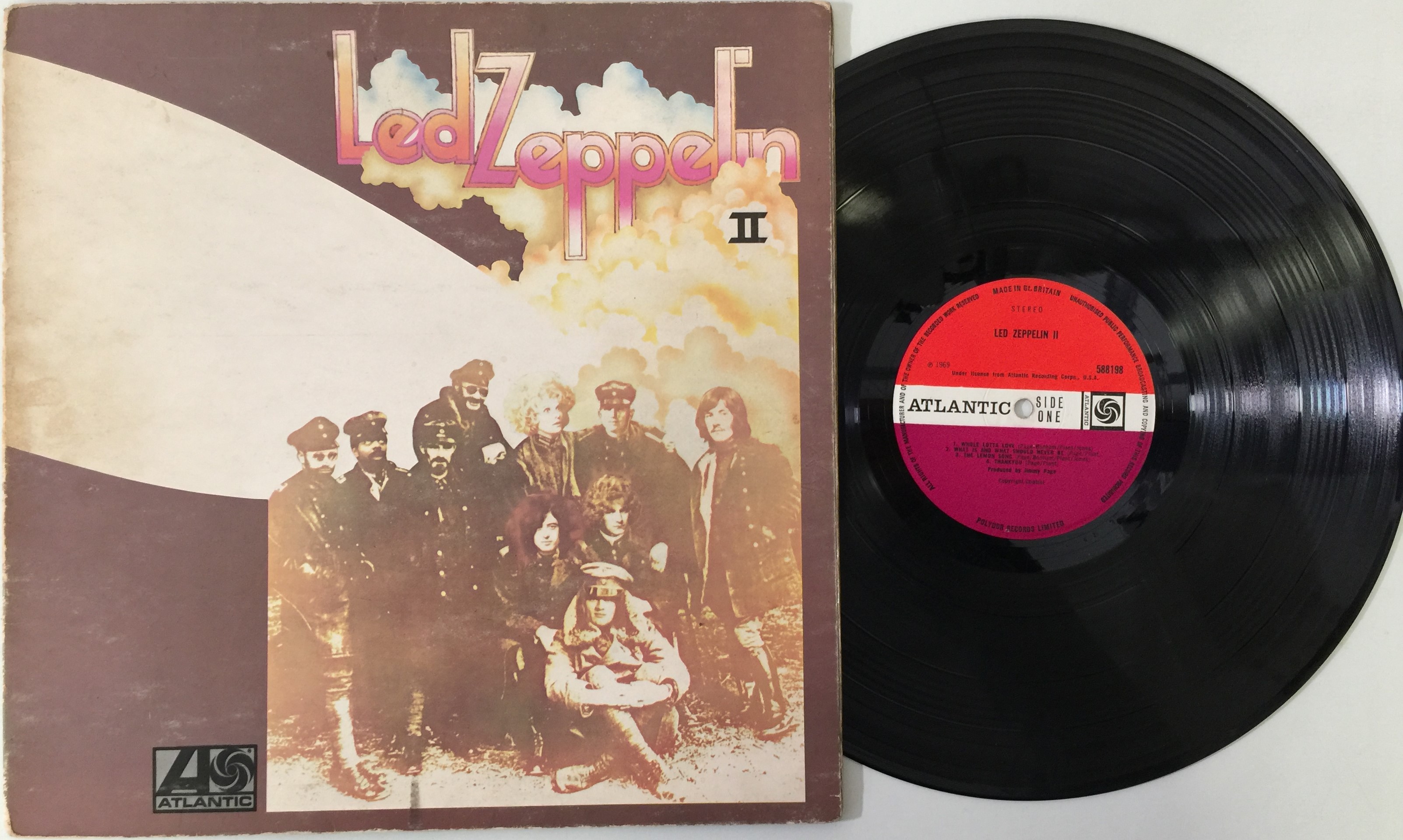 Lot 76 - LED ZEPPELIN - II LP (PLUM/ RED - WRECK